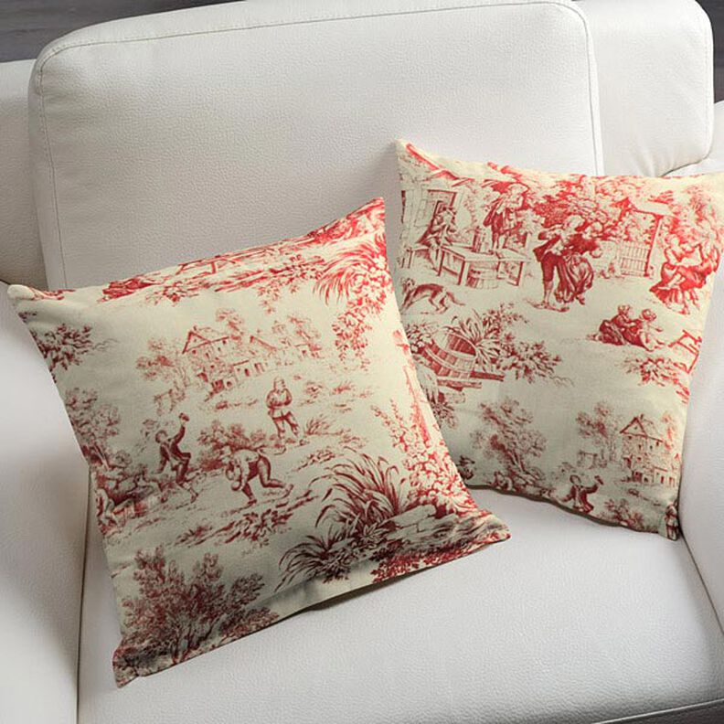 Toile de Jouy – karmijnrood,  image number 5