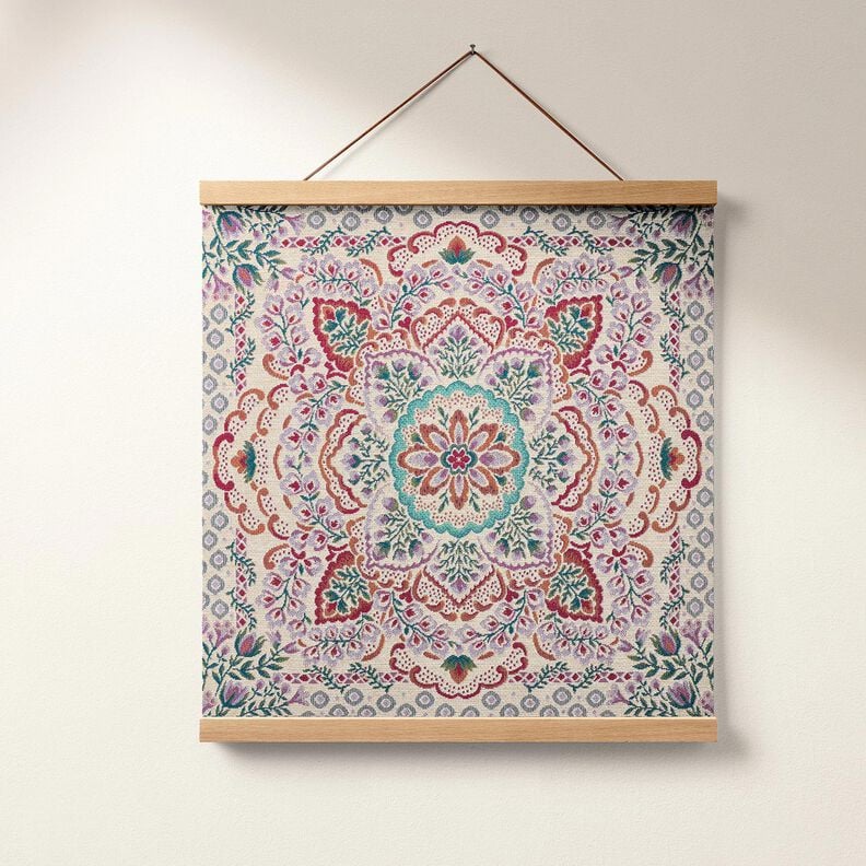 Decopaneel Gobelin grote mandala – pastelviolet/lichtbeige,  image number 6