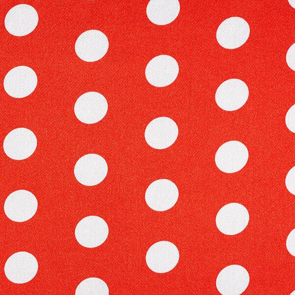 Polyestersatijn grote stippen – rood/wit, image number 1