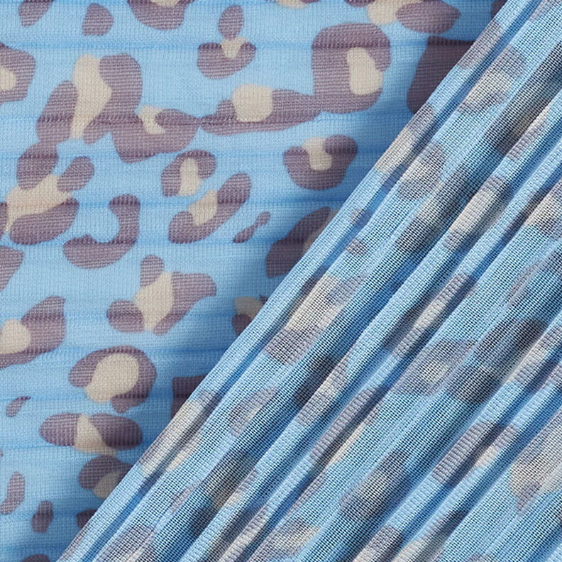 Plissé luipaardpatroon – lichtblauw,  image number 4