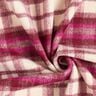 Mantelstof Wolmix Opgeruwd – bordeauxrood/purper,  thumbnail number 4