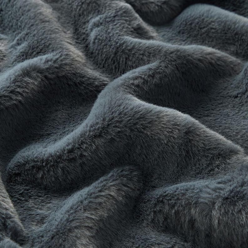 hoogwaardig effen nepbont – blauwgrijs,  image number 2