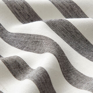 Linnen-viscose-mix blokstrepen – zwart/wit, 