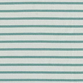 Katoenjersey smalle en brede strepen – licht mint/pepermunt, 