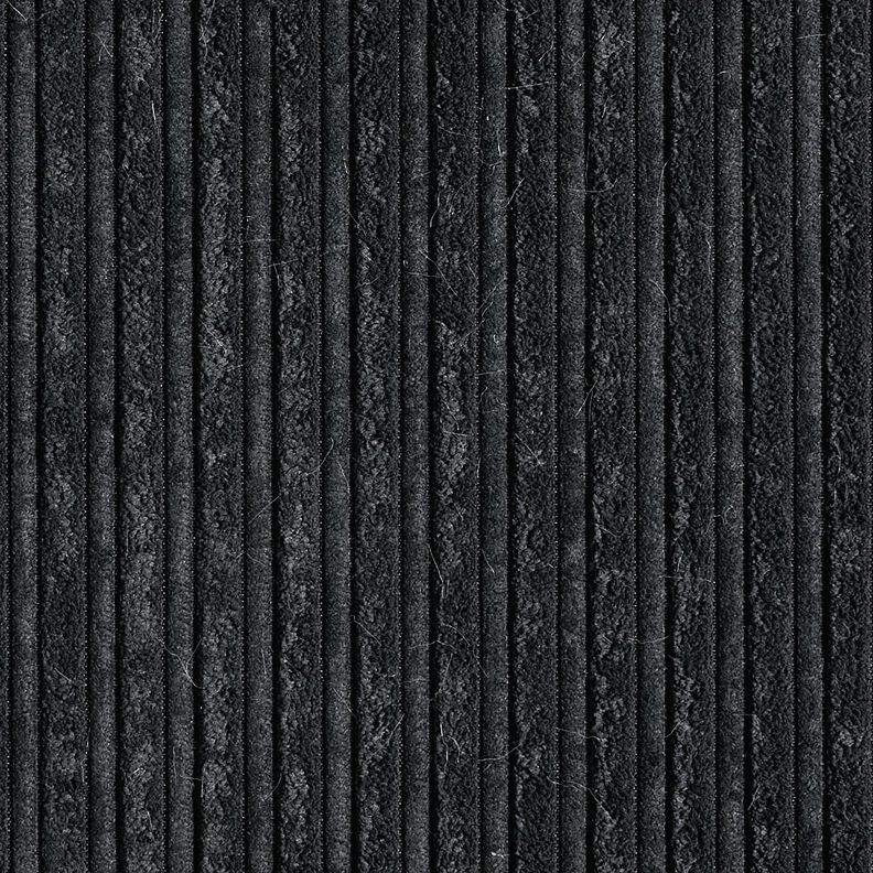 Corduroy met imitatiebont achterkant – zwart,  image number 1