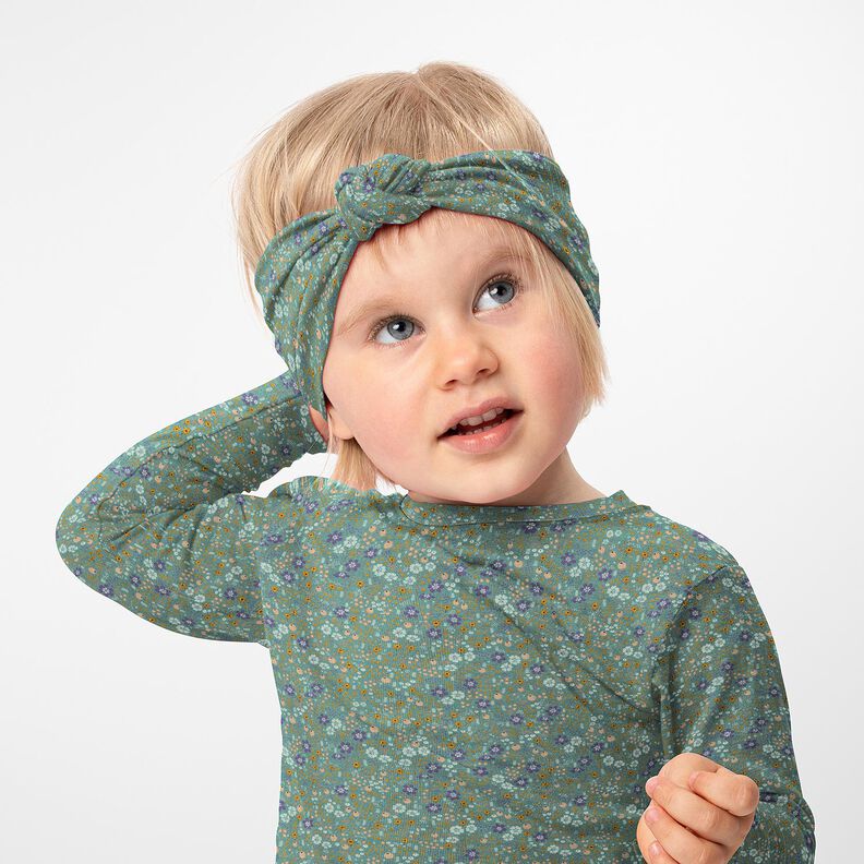 Katoenjersey Bosbloemenweide Digitaal printen &ndash; riet | Stofrestant 50cm,  image number 5