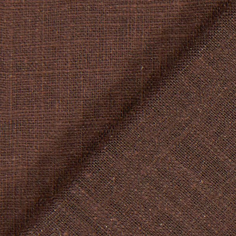 Linnen stof Ramee mix medium – donkerbruin,  image number 4