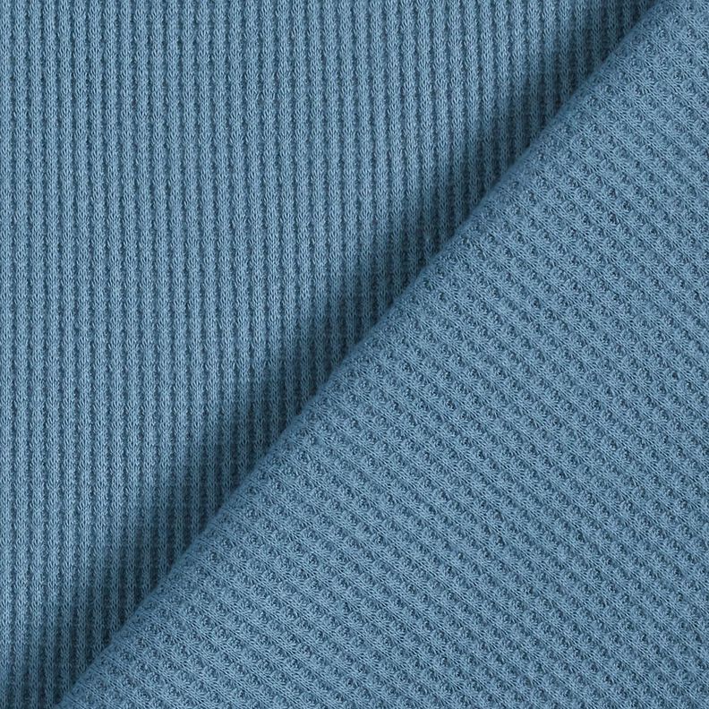 Wafel jersey Effen – jeansblauw,  image number 3