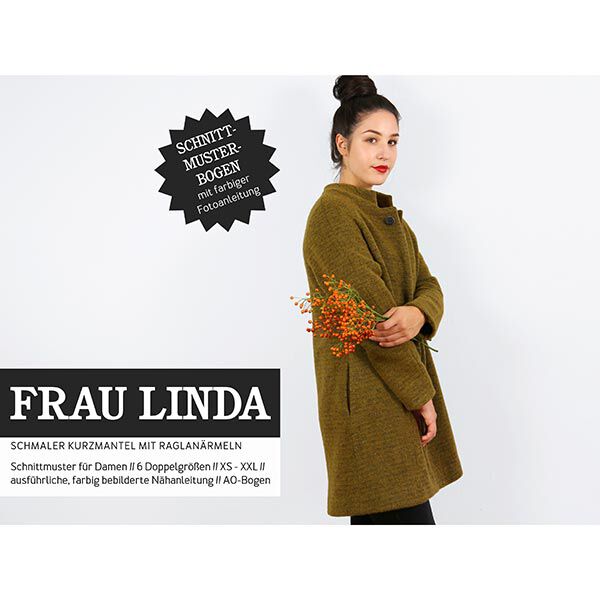 FRAU LINDA - korte mantel met raglanmouwen, Studio Schnittreif  | XS -  XXL,  image number 1