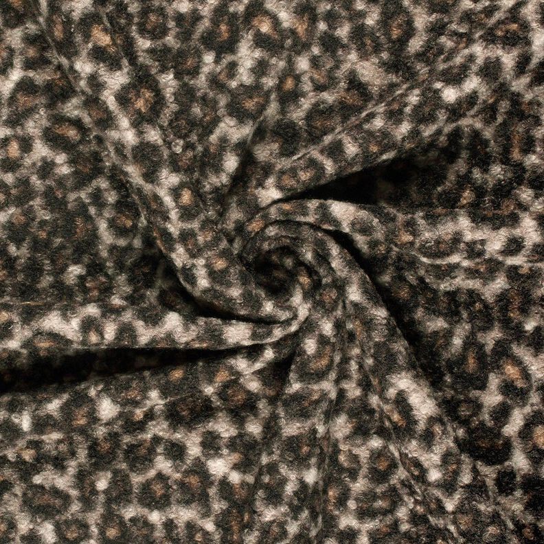Gebreide bouclé luipaard – zwart/reekalf, image number 3