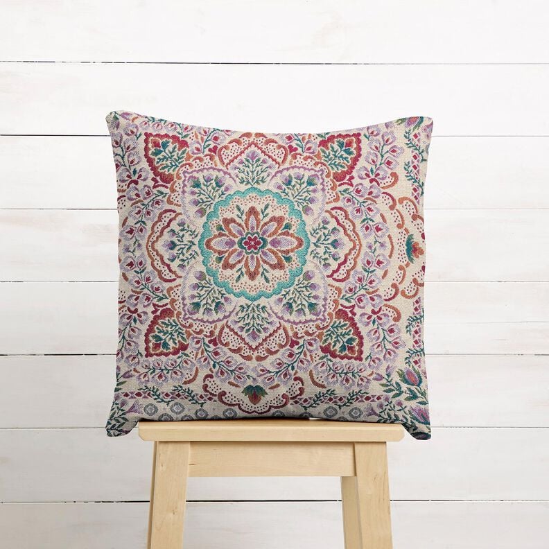 Decopaneel Gobelin grote mandala – pastelviolet/lichtbeige,  image number 5