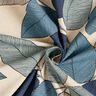 Decostof Half panama grote bladeren – blauw/natuur,  thumbnail number 3