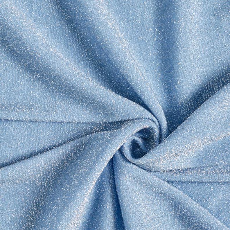 Jersey stof lamettaglitter glamour – lichtblauw,  image number 1
