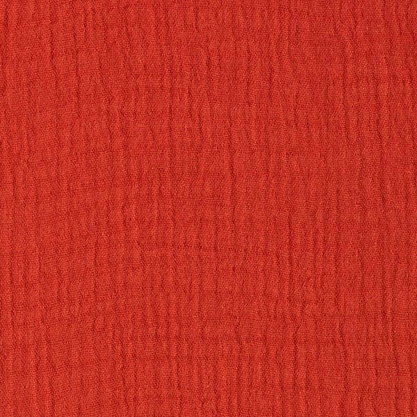 GOTS Drielaagse katoenen mousseline – terracotta,  image number 4