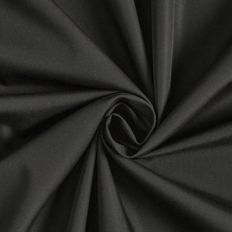 GOTS Katoenpopeline | Tula &ndash; zwart,  image number 1