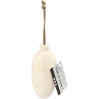 Houten hanger ovaal,  9 cm, 