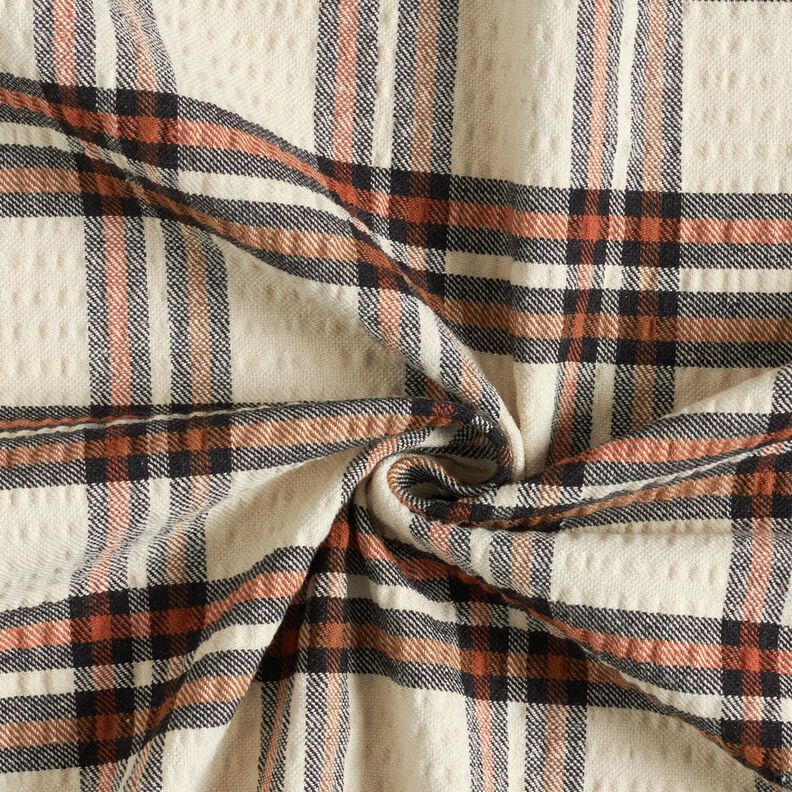 Seersucker-tartan – beige/terracotta,  image number 4