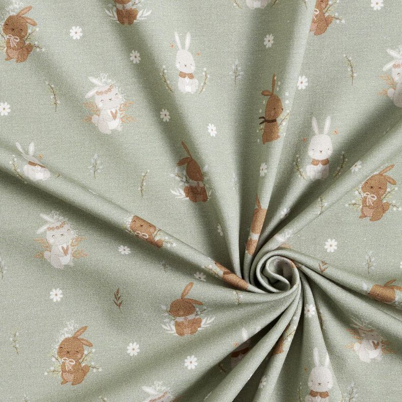 Katoenjersey Schattige haasjes Digitaal printen – riet | Stofrestant 90cm,  image number 3