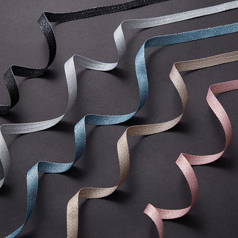 Webband Metallic [9 mm] – zwart/zilver metallic,  image number 3