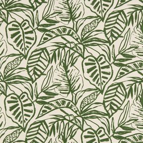 Decostof Half panama geschilderde Monstera – creme/pijn, 
