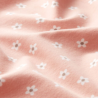 Katoenjersey Schattige bloemetjes – zalm, 