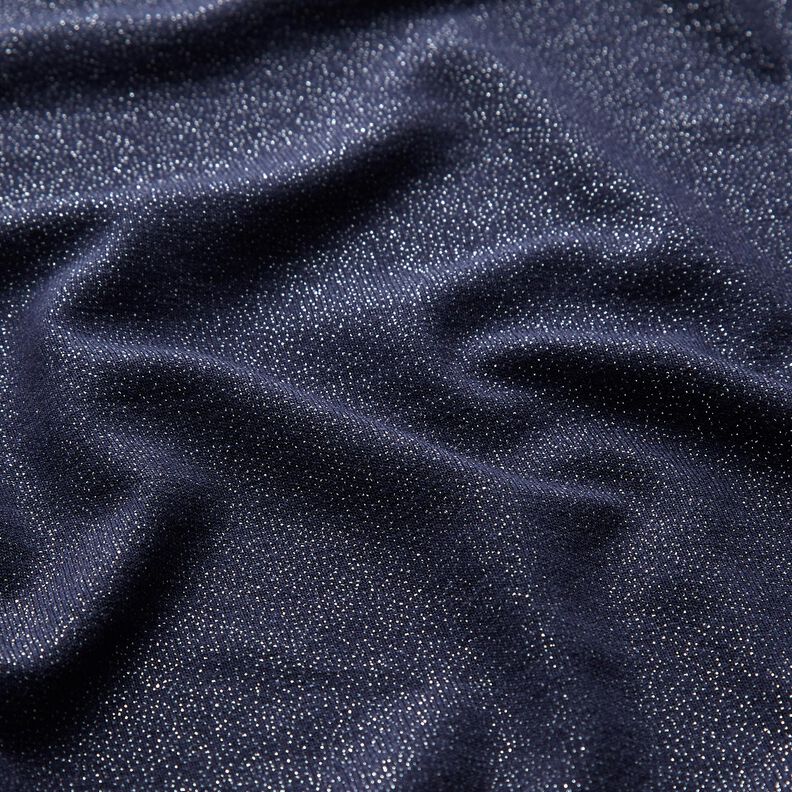 Viscosejersey Glitter – nachtblauw,  image number 2