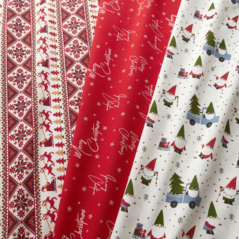 Decostof Canvas Kerstgroet – rood/wit,  image number 5