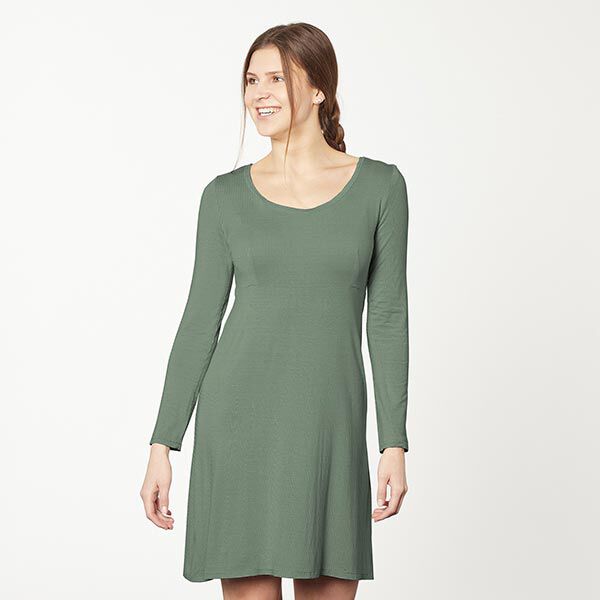 Katoenjersey medium effen – olijf, image number 6
