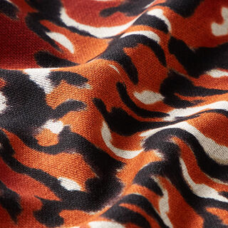 Romaniet jersey abstract luipaardpatroon – terracotta, 
