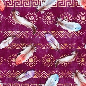 French Terry Boho veren | Glitzerpüppi  – druif/kreeft,  French Terry Boho veren | Glitzerpüppi  – druif/kreeft,