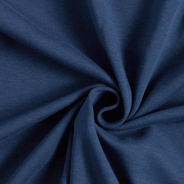 GOTS Interlock Jersey effen – marineblauw, image number 1