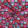 Katoenpopeline Diamanten harten | Poppy Fabrics – roodbruin,  thumbnail number 3