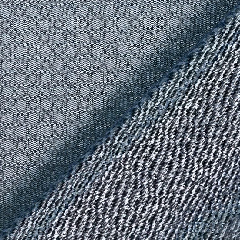 Voeringstof Jacquard Vakjes en stippen – staalblauw,  image number 3