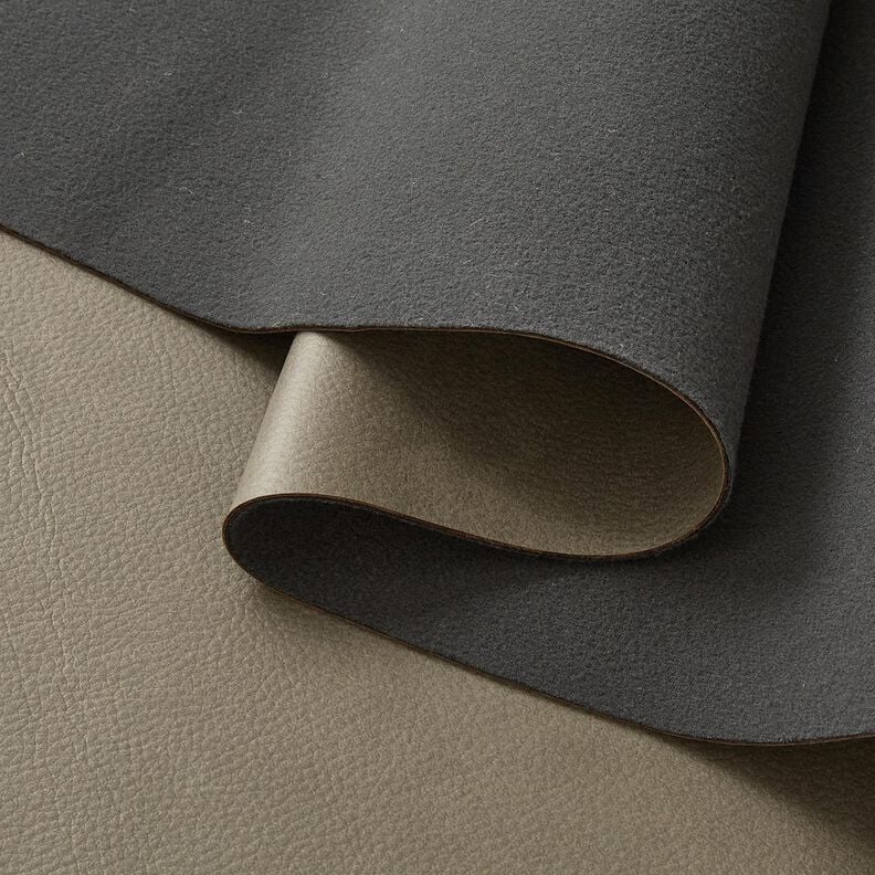 Bekledingsstof Bedrukt lederlook – grijs,  image number 4