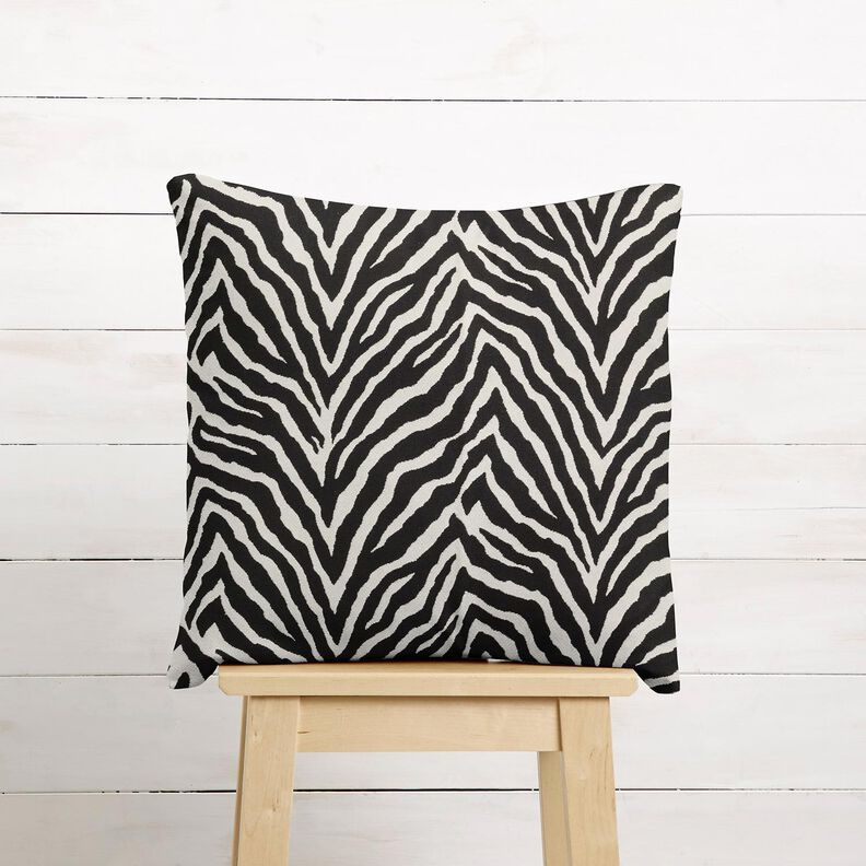 Decostof Jacquard Zebra – ivoor/zwart,  image number 7