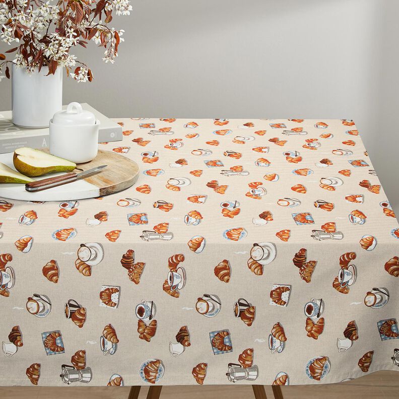 Decostof Half panama verse croissants – lichtbruin/natuur,  image number 7