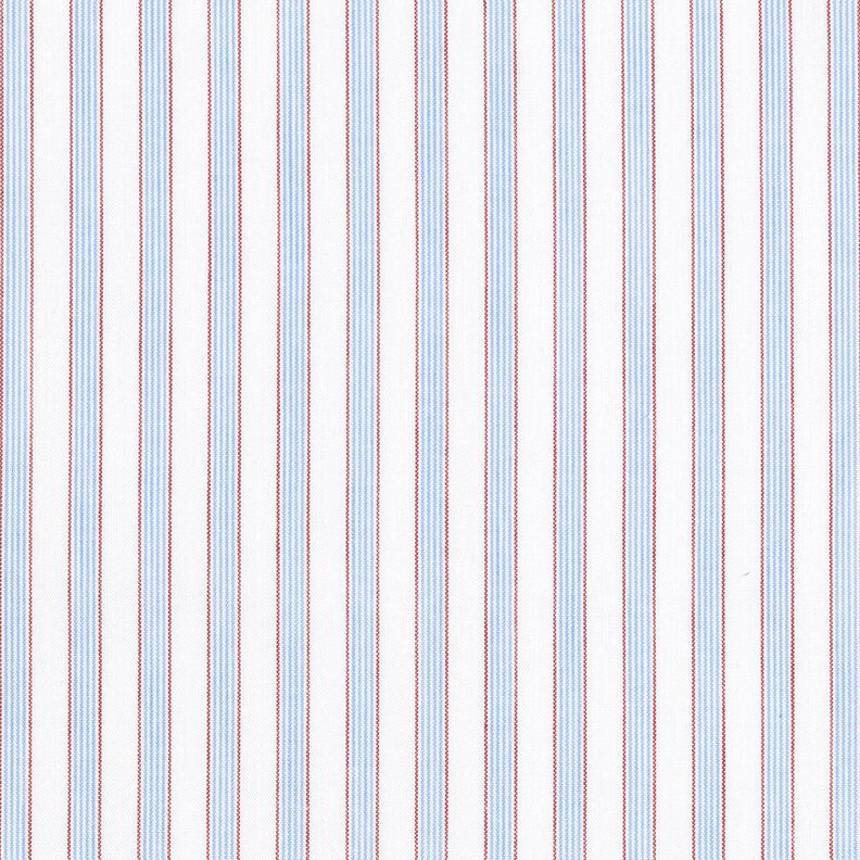 Katoenen stof tweekleurige strepen – wit/lichtblauw,  image number 1