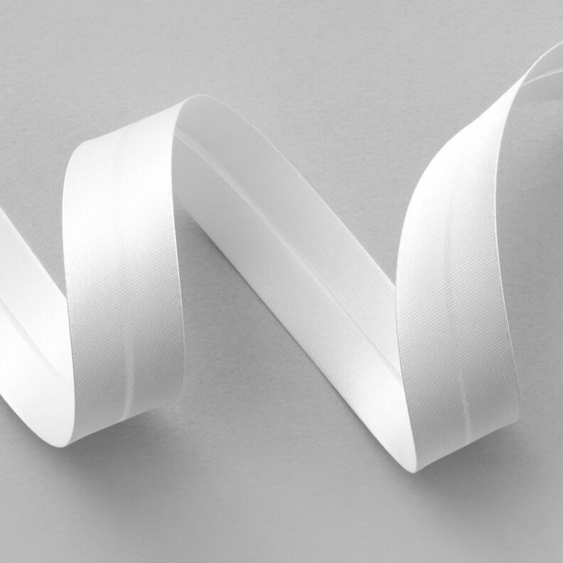 Biasband Satijn [20 mm] – wit,  image number 2
