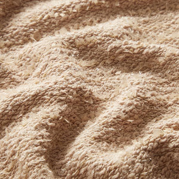Katoen Fijngebreid Glittereffect – zand,  image number 2