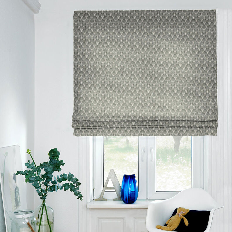 Decostof Half panama elegante boogventilatoren – natuur/riet, image number 6
