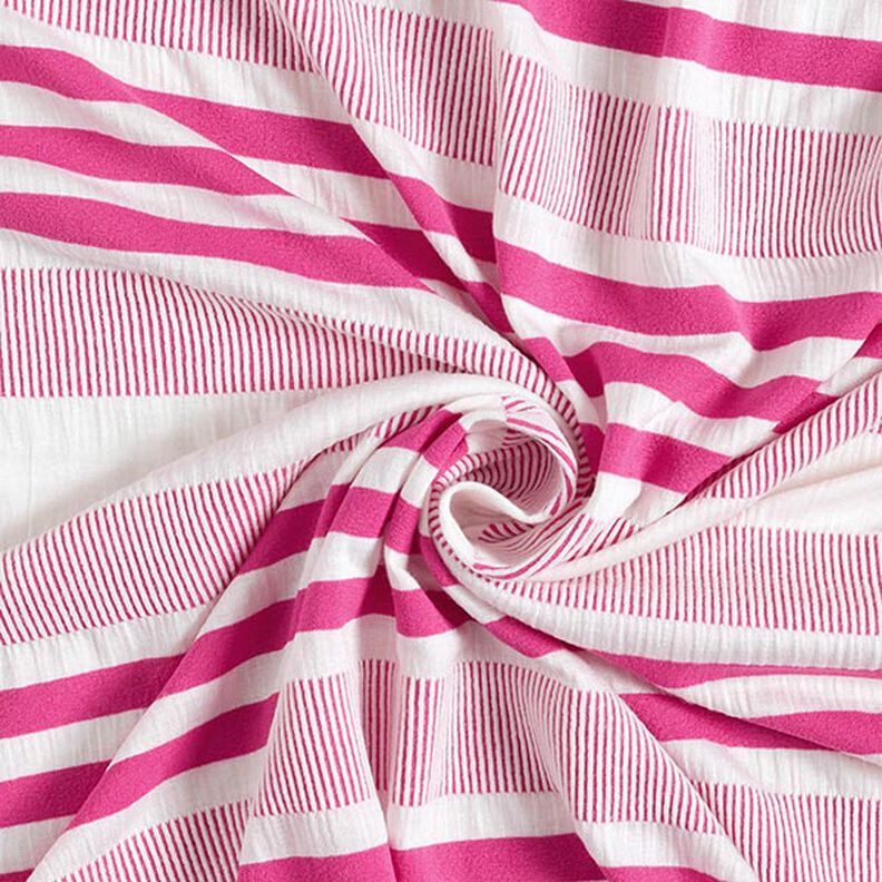 Viscosejersey gecrasht – wit/pink,  image number 4