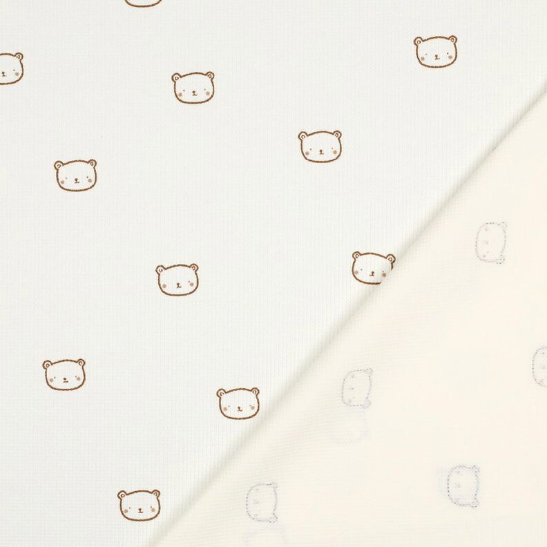 Wafel jersey Beertje | Poppy Fabrics – ecru/reekalf, image number 4