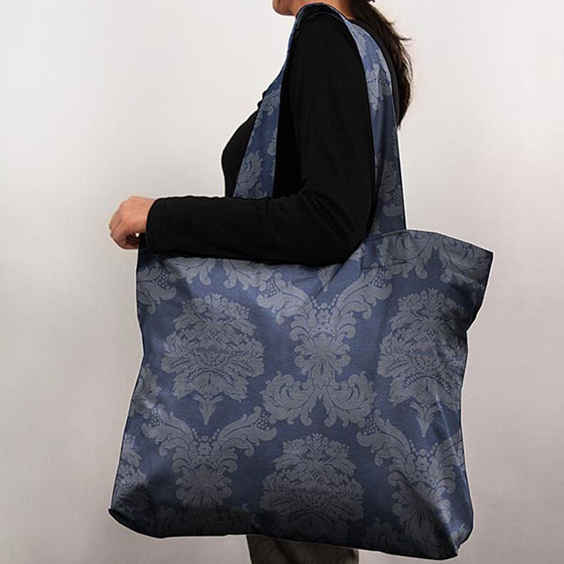 Decostof Jacquard Damasco 280 cm – koningsblauw,  image number 6