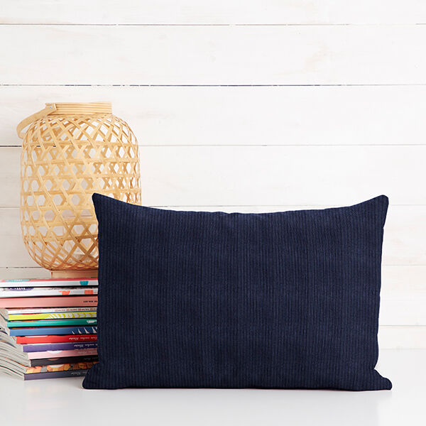 Brede rib voorgewassen Effen – marineblauw, image number 11