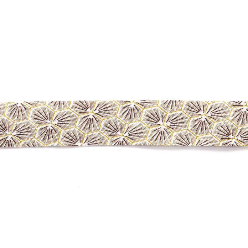 Biasband ruiten [27 mm] – beige,  image number 1