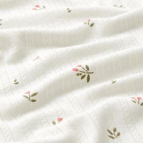 Ajour Katoenjersey Tulpen – ivoor, 