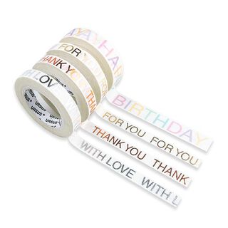 Washi-tape Mooie woorden [ 10 mm x 10 m, 4Stuk ] – kleurenmix, 