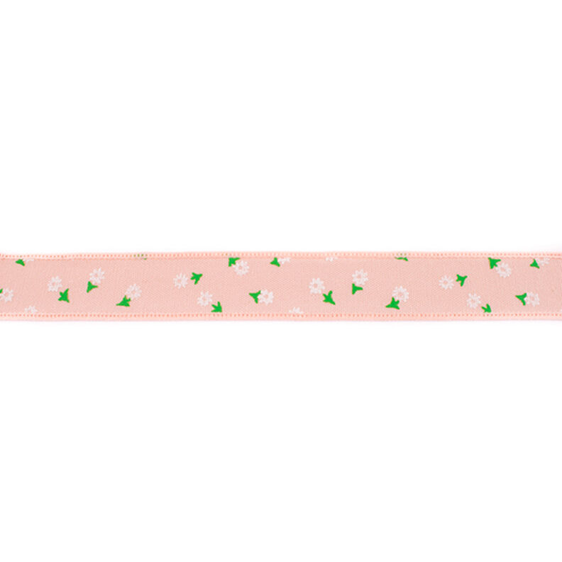 Webband Chambray bloempjes – zalm,  image number 1