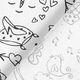 Stof om te verven Popeline kleine prinsessen – wit/zwart,  thumbnail number 4