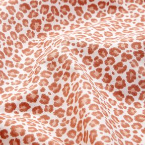 Katoenen stof Cretonne Luipaard klein – ivoor/koper,  Katoenen stof Cretonne Luipaard klein – ivoor/koper,